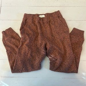 A&F leopard sweatpants, size M